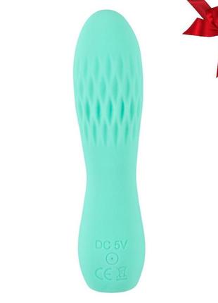 Вибратор с рельефом cuties 3, мятный  554227