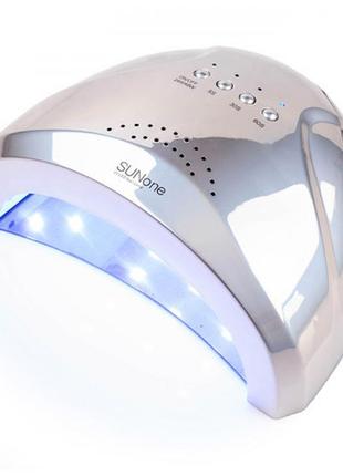 Лампа для манікюру led+uv sun one mirror 48w дзеркальна