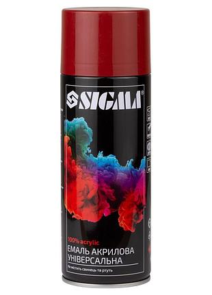 Емаль аерозольна акрилова 400 мл ral 3001 сигнальний червоний глянець sigma (2736931)