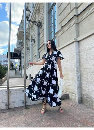 Жіноча прогулянкова сукня чорного кольору 🆕😍🌺