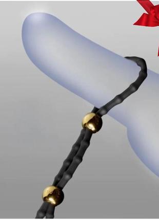 Ерекційне ласо рельєфне upko, силіконове, чорне, one size