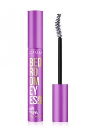 Claresa туш для вій підкручування та потовщення bedroom чорна, 10 г