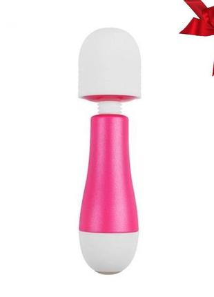 Міні вібромасажер chisa, рожево-білий
