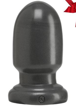 Анальная пробка для фистинга doc johnson american bombshell - shell shock s gun metal, диаметр 7,4см  so2784