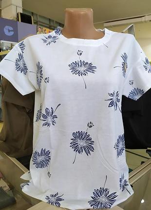 Біла бавовняна футболка