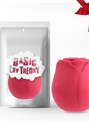 Вакуумный клиторальный стимулятор chisa rose petal (rose red)  ch30415