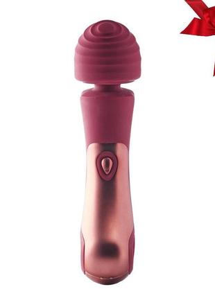 Вібратор мікрофон dream toys dinky curved wand jacky o бордовий