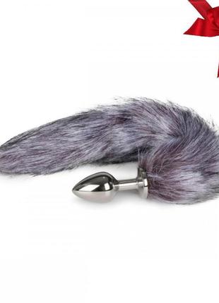 Анальная пробка m с хвостиком fox tail plug easy toys  et26040