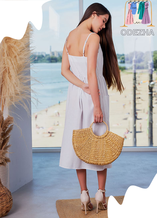 Літній сарафан з льону