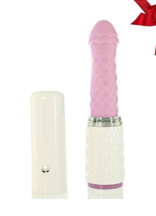 Розкішний вібратор-пульсатор з присоскою pillow talk - feisty thrusting vibrator pink