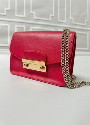Сумка furla julia червоного кольору