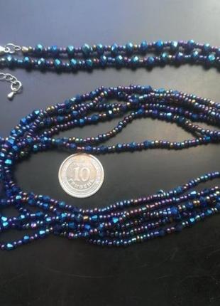 Weiss blue sapphire rondelle ab ожерелье, винтаж, америка