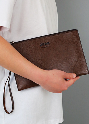 Барсетка большая, клатч, органайзер, сумка на руку, папка для документов на молнии