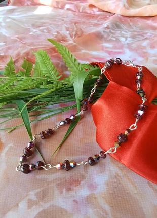 Гранаты-н-а-н-о-г-у!. браслет-цепочка.