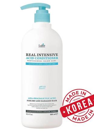 Набор для восстановления волос lador real intensive acid shampoo 900 мл + conditioner 900