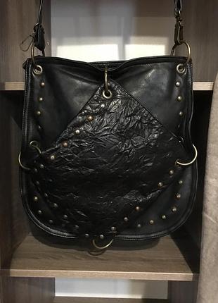 Шкіряна сумка в стилі вінтаж diamond