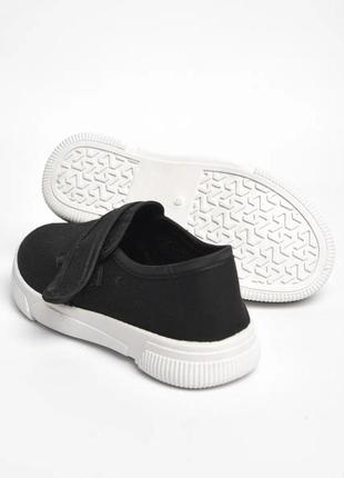 Текстильні мокасини на липучці3 фото