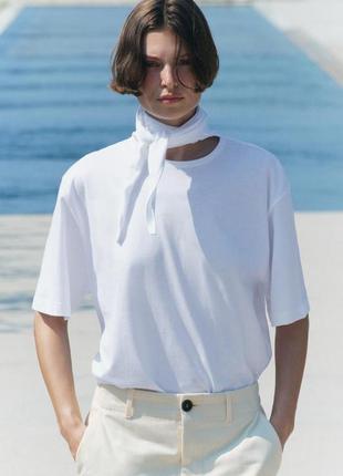 Белая футболка zara