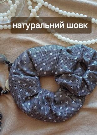 Трендовая шелковая объемная резинка скранчевые для волос из натурального шелка