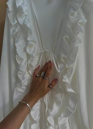 🔥 якість🔥 сукня з рюшами і рукавами ліхтариками