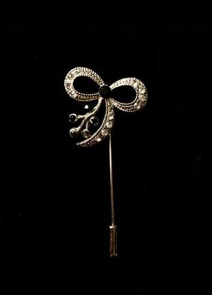 Брошь игла бантик