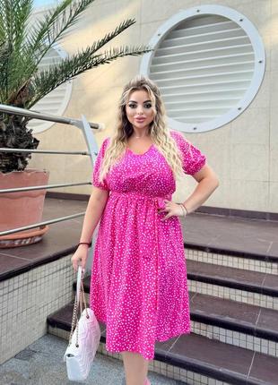 Платье с бантами-завязками на спине 48-58 р-р