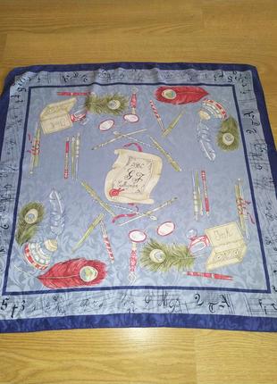 Французька прекрасна вінтажна шовкова хустка