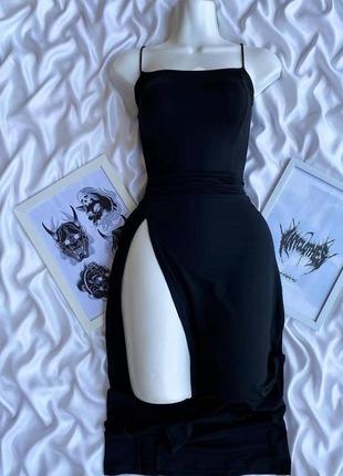 Платье черная меди