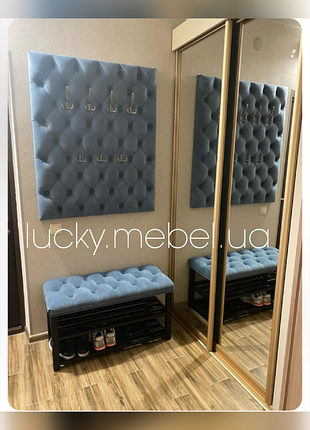 Власне виробництво м'яких меблів,пуф,пуфік, банкетка,прихожа м'яка,обувниця