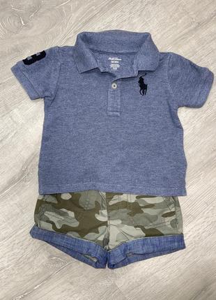 Шорти gap і футболка ralph lauren, 6-9 міс