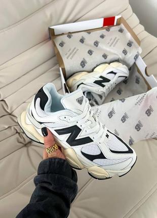 Женские кроссовки в стиле new balance 9060" white/black "1 фото