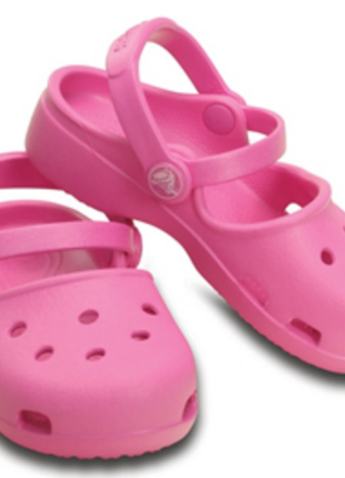 Crocs детские крокс сандалии босоножки сабо karin clogs and mules party pink