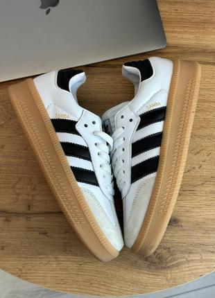 Adidas samba xlg white black platform жіночі кросівки адідас самба шкіряні2 фото