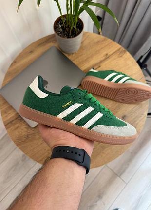 Adidas samba green женские кроссовки адидас самба замшевые