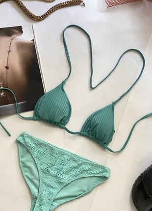 Жіночий роздільний бірюзовий купальник h&m 💦