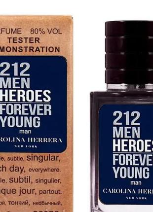 Carolina herrera 212 men heroes forever young тестер lux чоловічий 60 мл