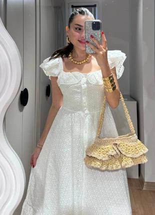 Неймовірна сукня міді, прошва, в стилі zara😍