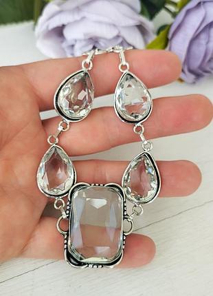 Драгоценный браслет 🤍топази🤍 серебро
