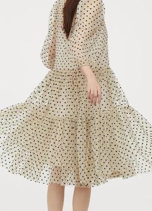 Сукня міді сітка h&m