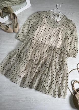 Платье миди сетка h&m