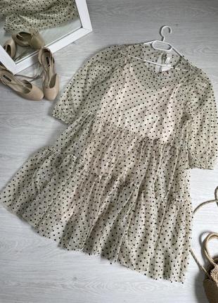 Сукня міді сітка h&m