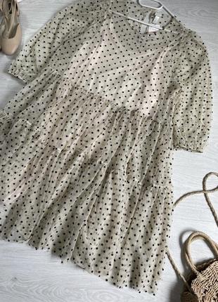 Сукня міді сітка h&m