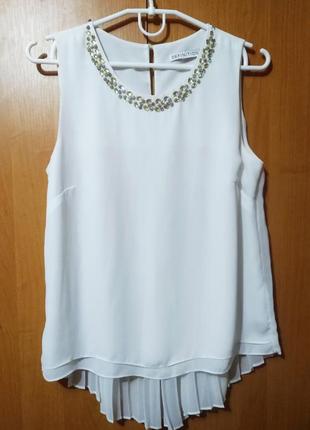 Стильна шифонова блуза,з красивою спинкою плісе,нова,р.44/m.