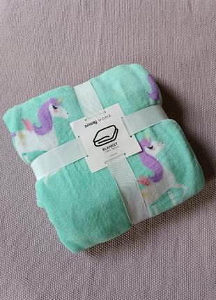 Плед детский sinsay 130*160 см с единорогами