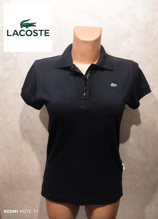 Lacoste, жіноче  чорне поло