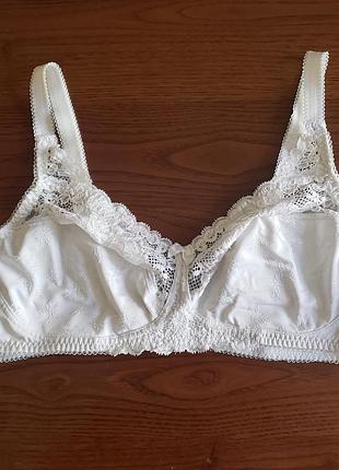 M&s бюстгальтер белый кружевной мягкий без косточек  80e 85d 90c3 фото