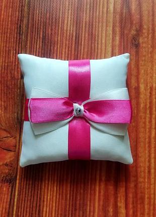 Весільна подушка для обручок, подушечка для каблучок обручок