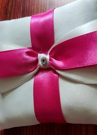 Весільна подушка для обручок, подушечка для каблучок обручок