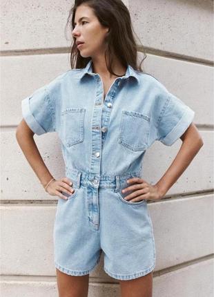 Джинсовый комбенизон zara