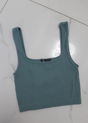 Спортивний топ майка в рубчик zara